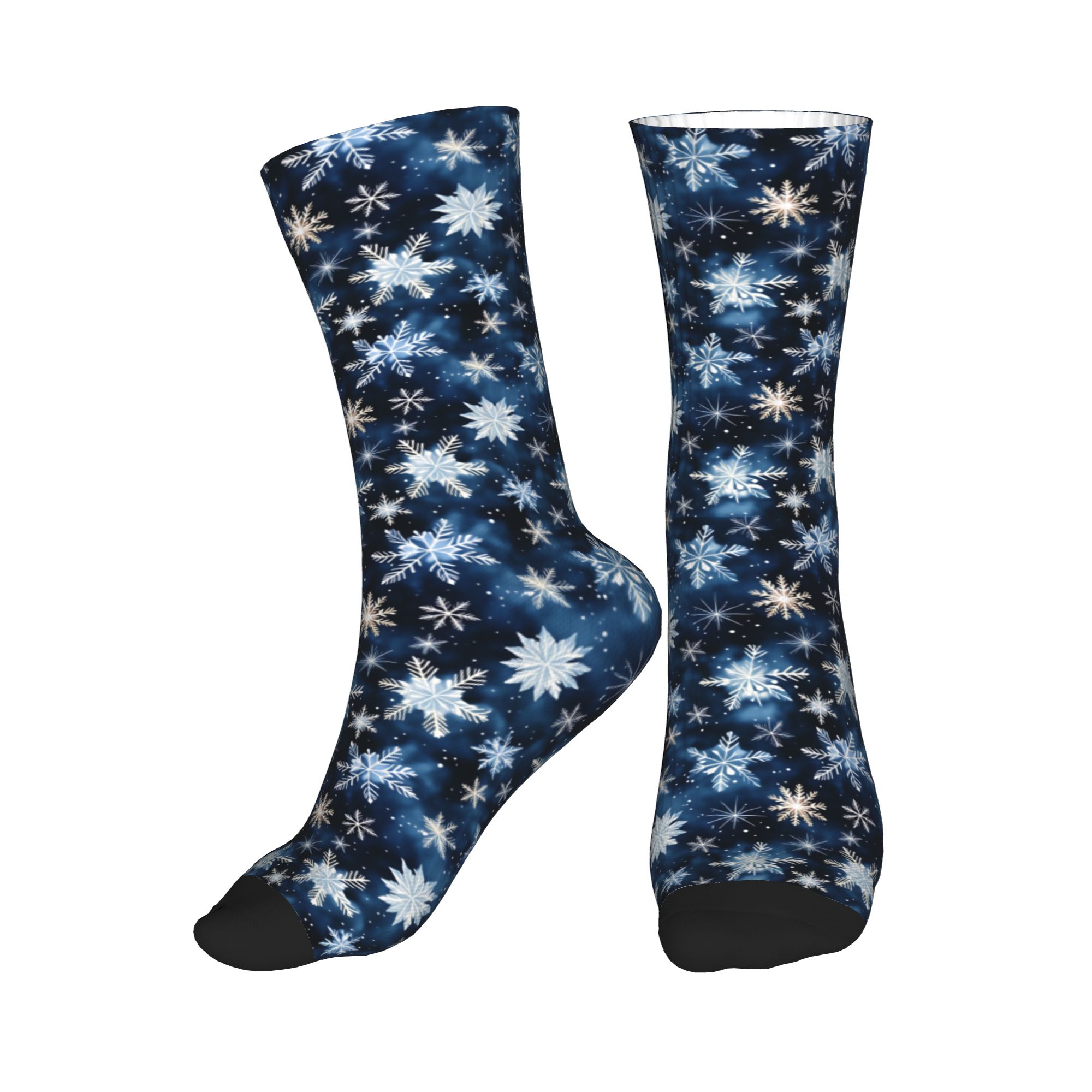 Navy Blue Snowflake Pattern Me - Dress Sock Men recension och pris