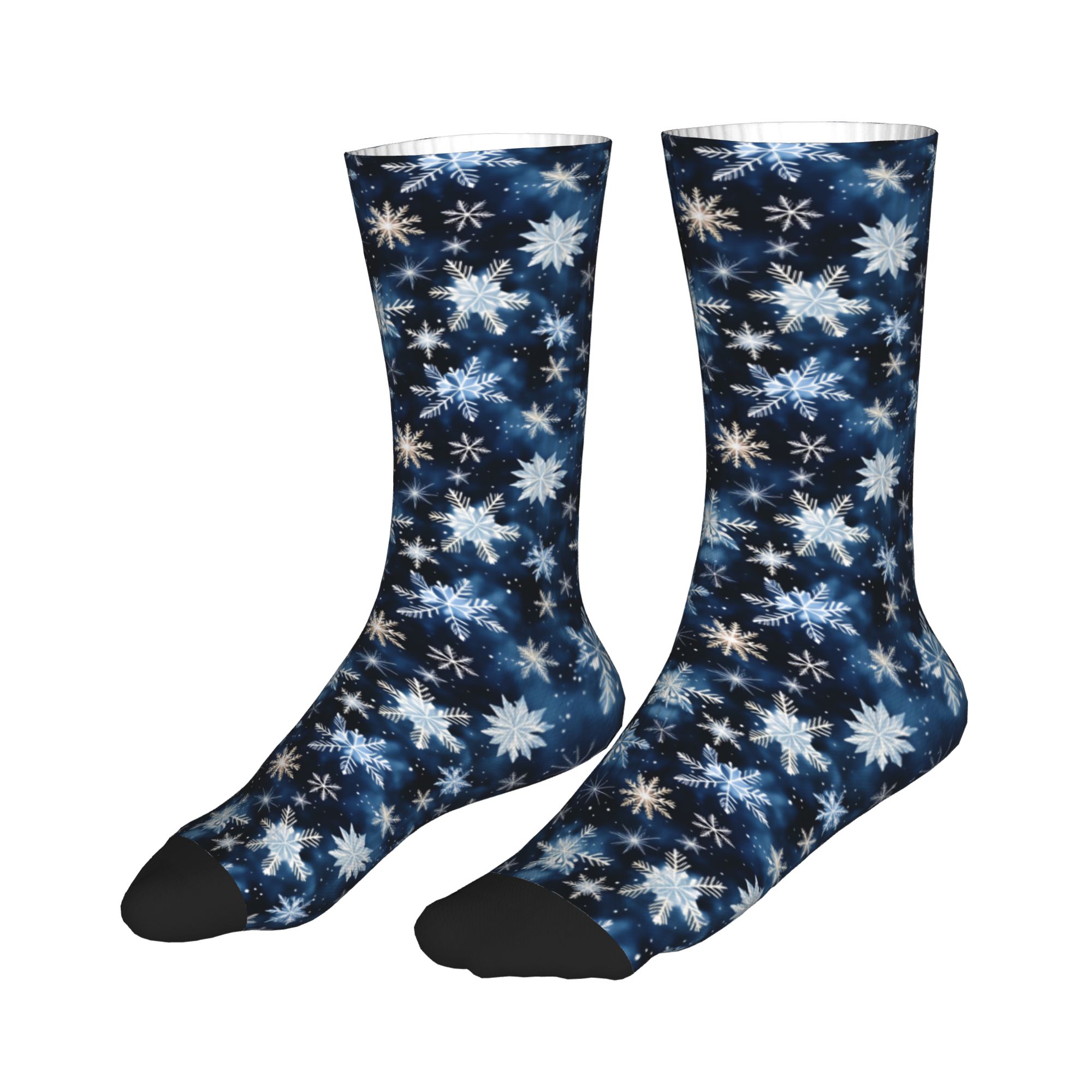 Navy Blue Snowflake Pattern Me - Dress Sock Men recension och pris